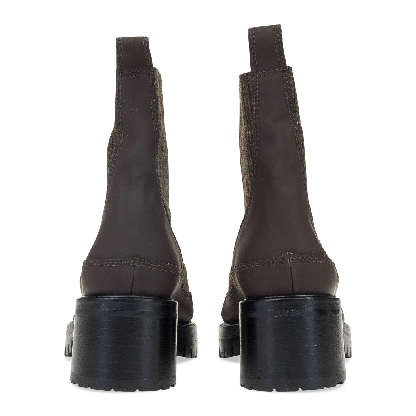 BROWN EXCLUSIVE PLAID CHRIS ANKLE BOOTS