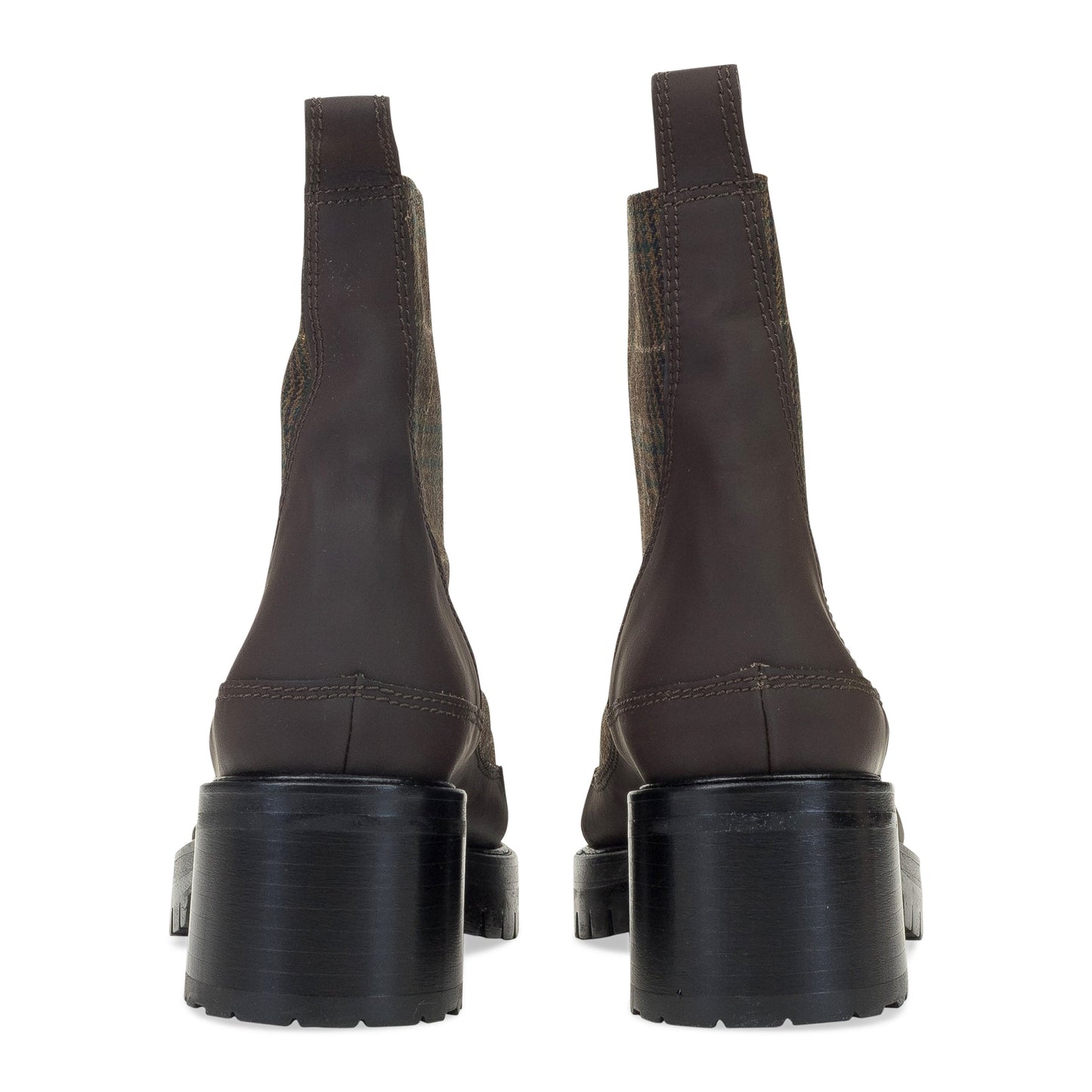 BROWN EXCLUSIVE PLAID CHRIS ANKLE BOOTS