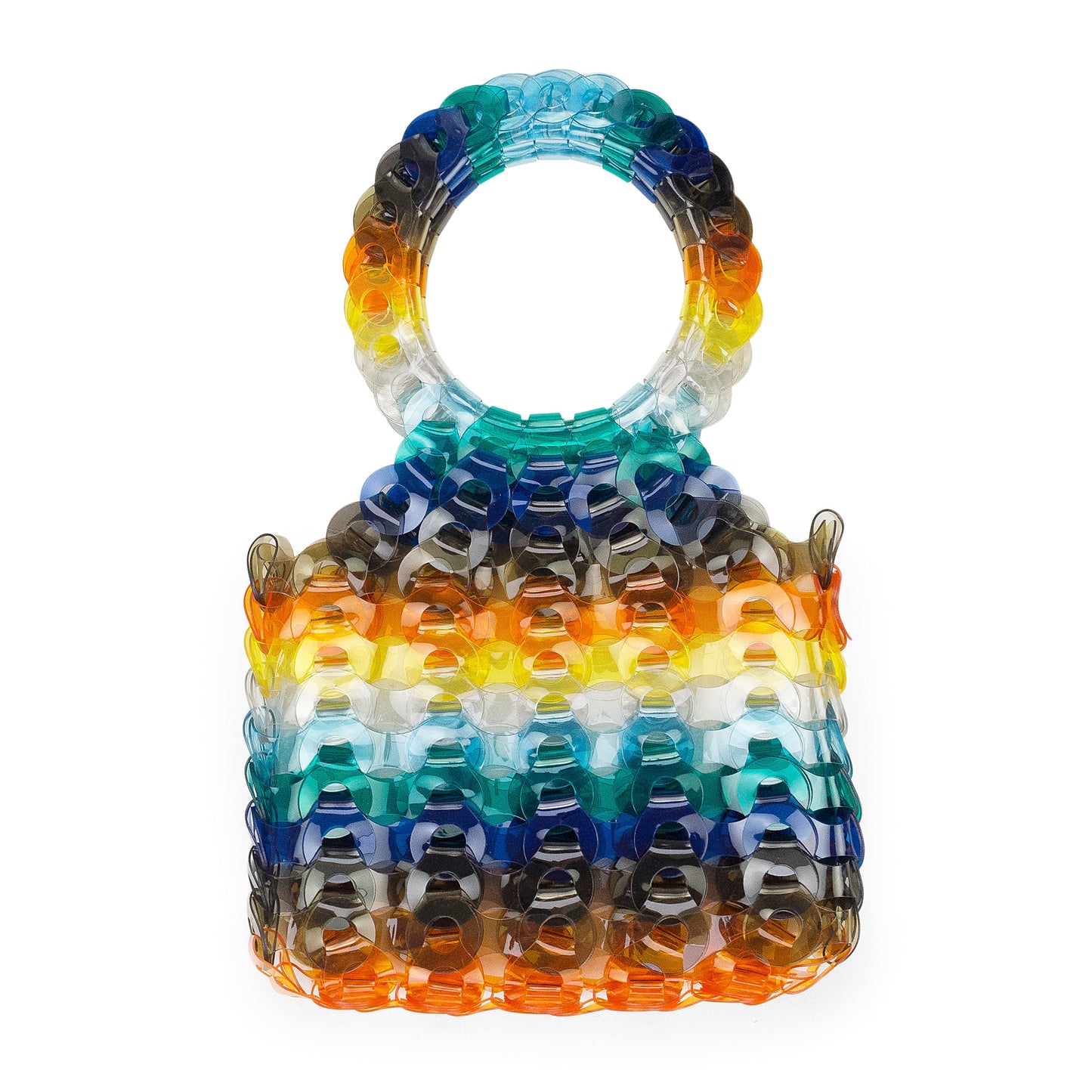 MULTICOLOR BASKET TINY TOTE BAG