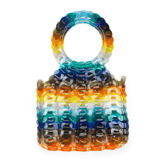MULTICOLOR BASKET TINY TOTE BAG