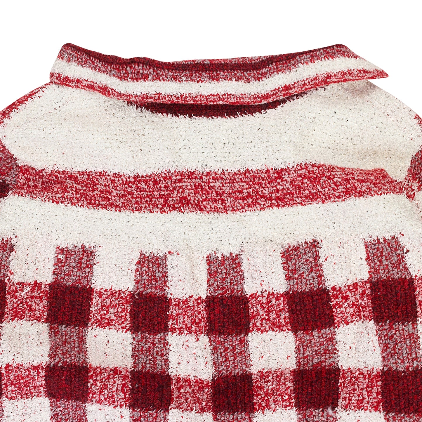 RED/WHITE WIM HAND CROCHET BLAZER