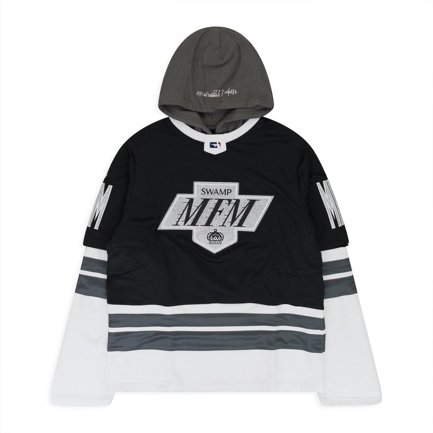 MURD333R.FM  BLACK/WHITE LA LC333 HOODIE