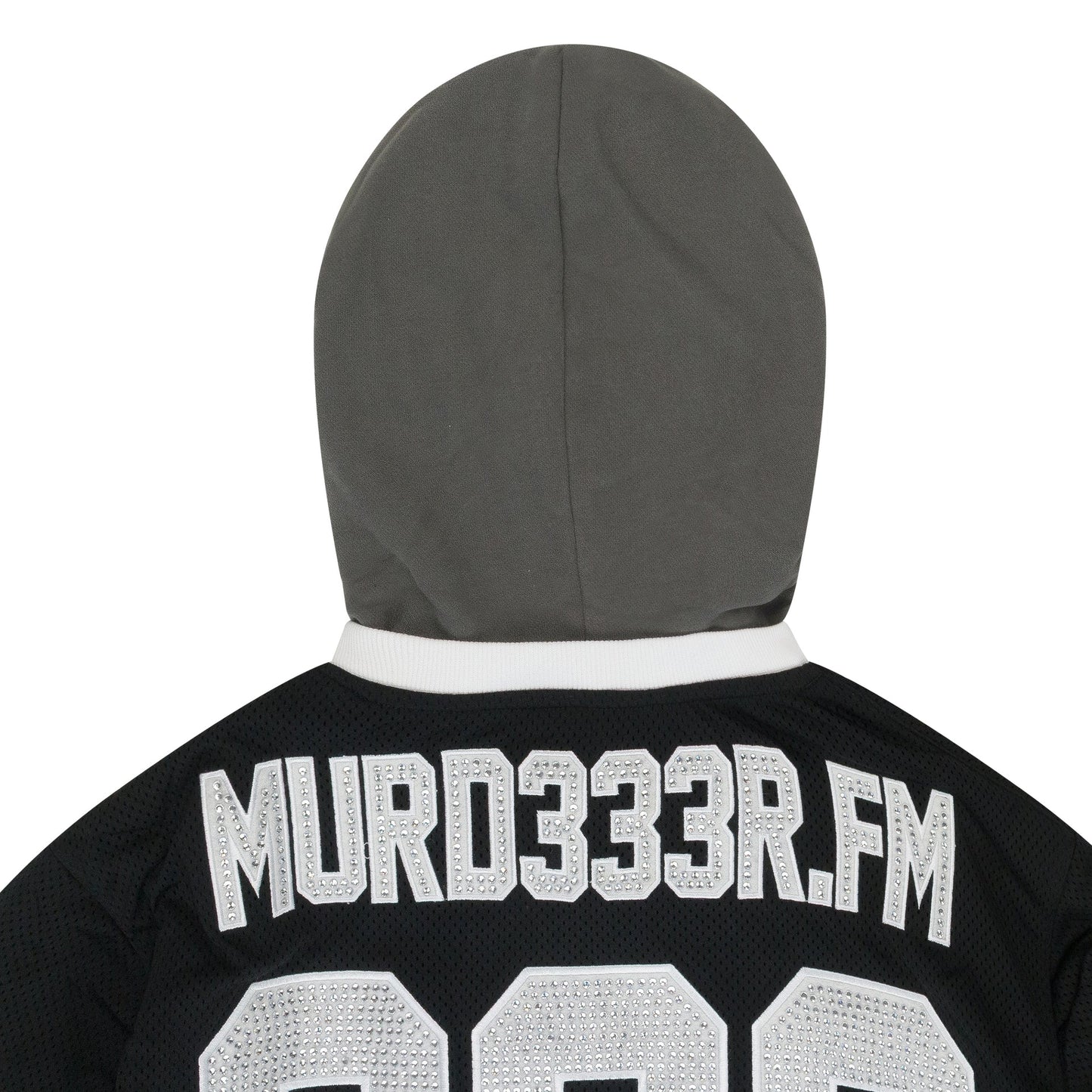 MURD333R.FM  BLACK/WHITE LA LC333 HOODIE