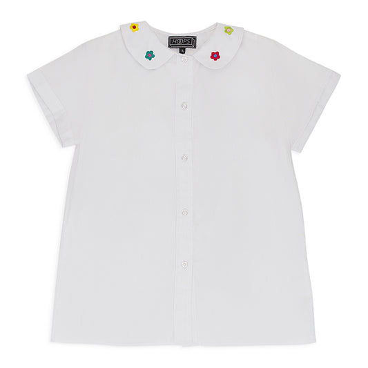 WHITE FLOR FRENCH T-SHIRT