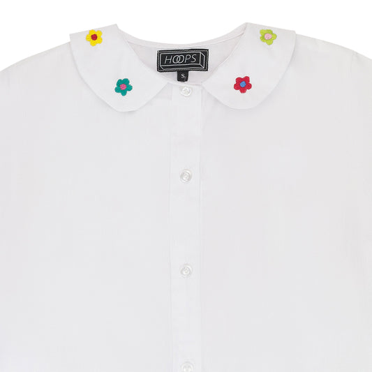 WHITE FLOR FRENCH T-SHIRT
