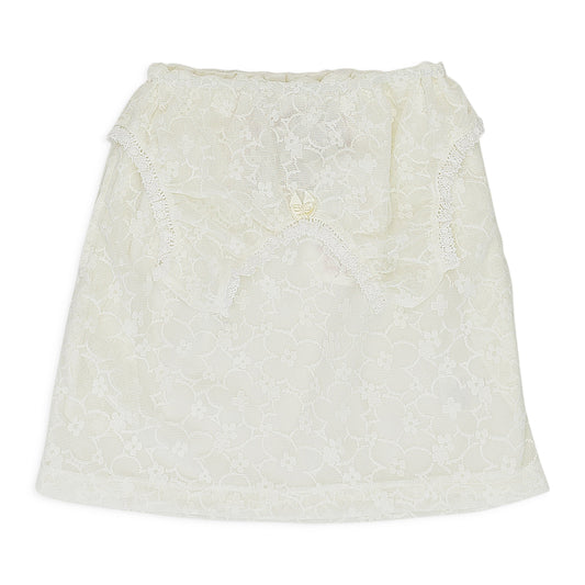 WHITE LACE TANKTOP FLARED SKIRT