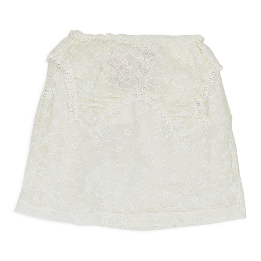 WHITE LACE TANKTOP FLARED SKIRT