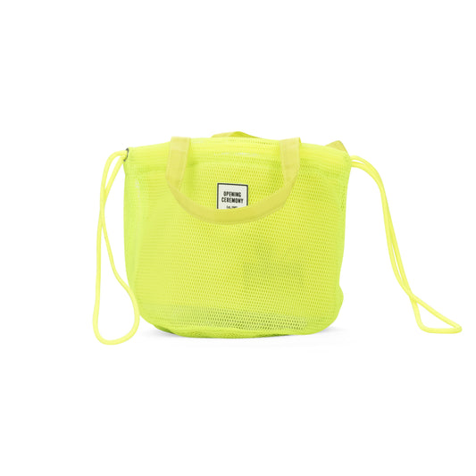 YELLOW MINI DRAWSTRING BUCKET BAG