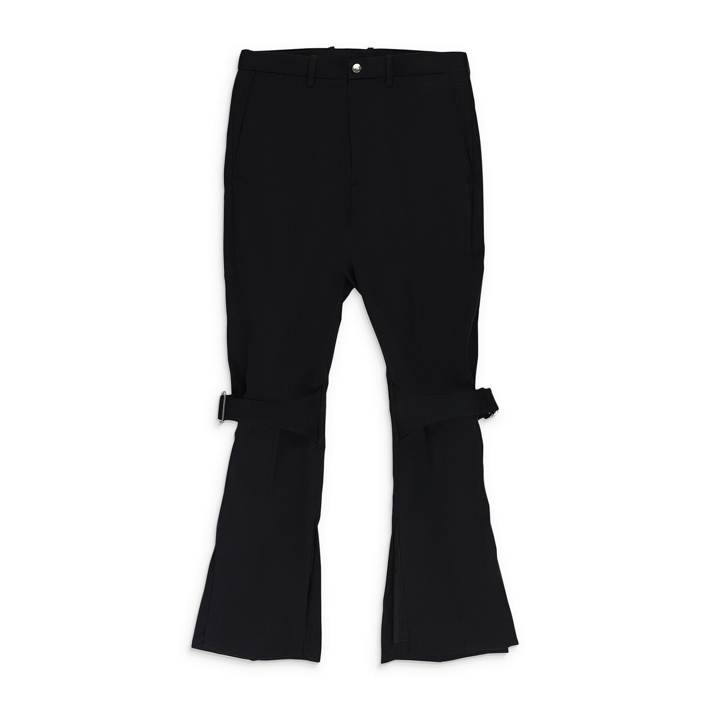 BLACK BUCKLE CASUAL PANTS