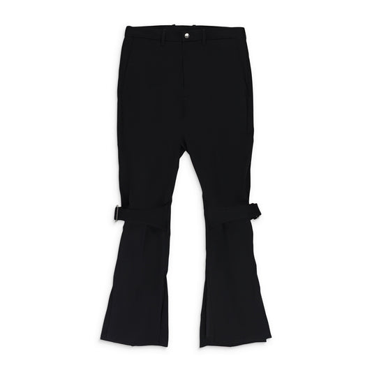 BLACK BUCKLE CASUAL PANTS