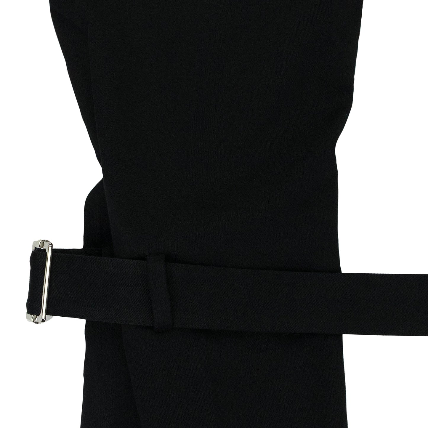 BLACK BUCKLE CASUAL PANTS