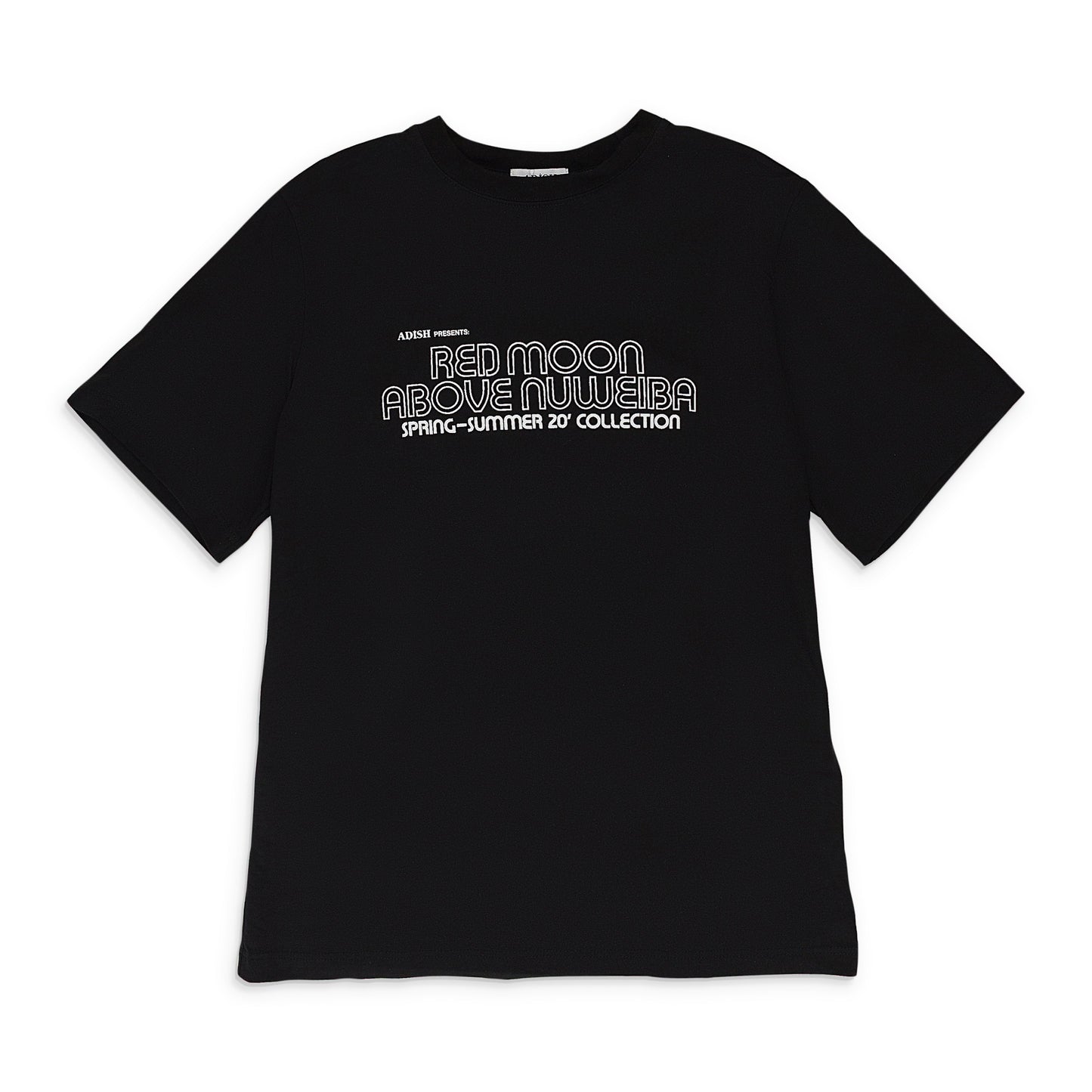 BLACK SHORT SLEEVE MOON ABOVE NUWEIBA T-SHIRT
