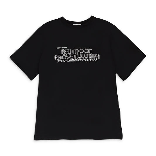 BLACK SHORT SLEEVE MOON ABOVE NUWEIBA T-SHIRT