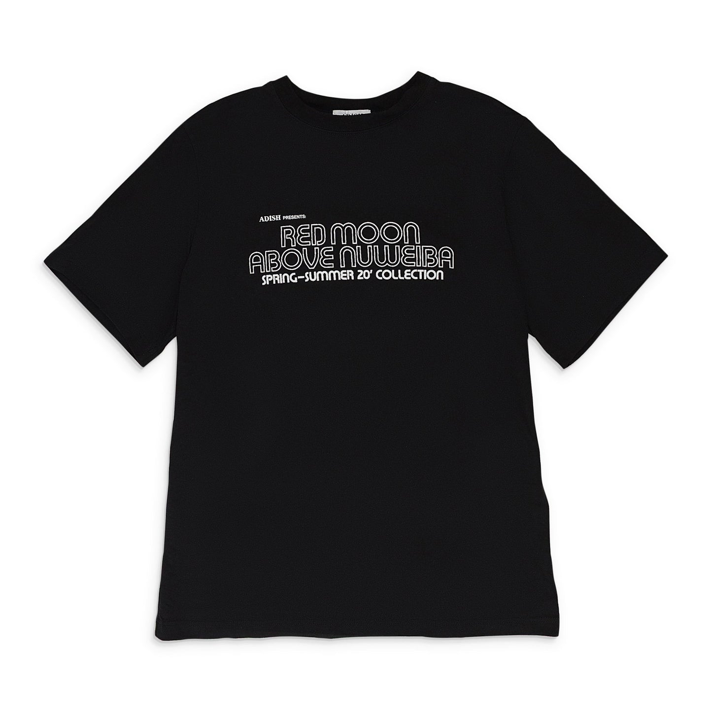 BLACK SHORT SLEEVE MOON ABOVE NUWEIBA T-SHIRT