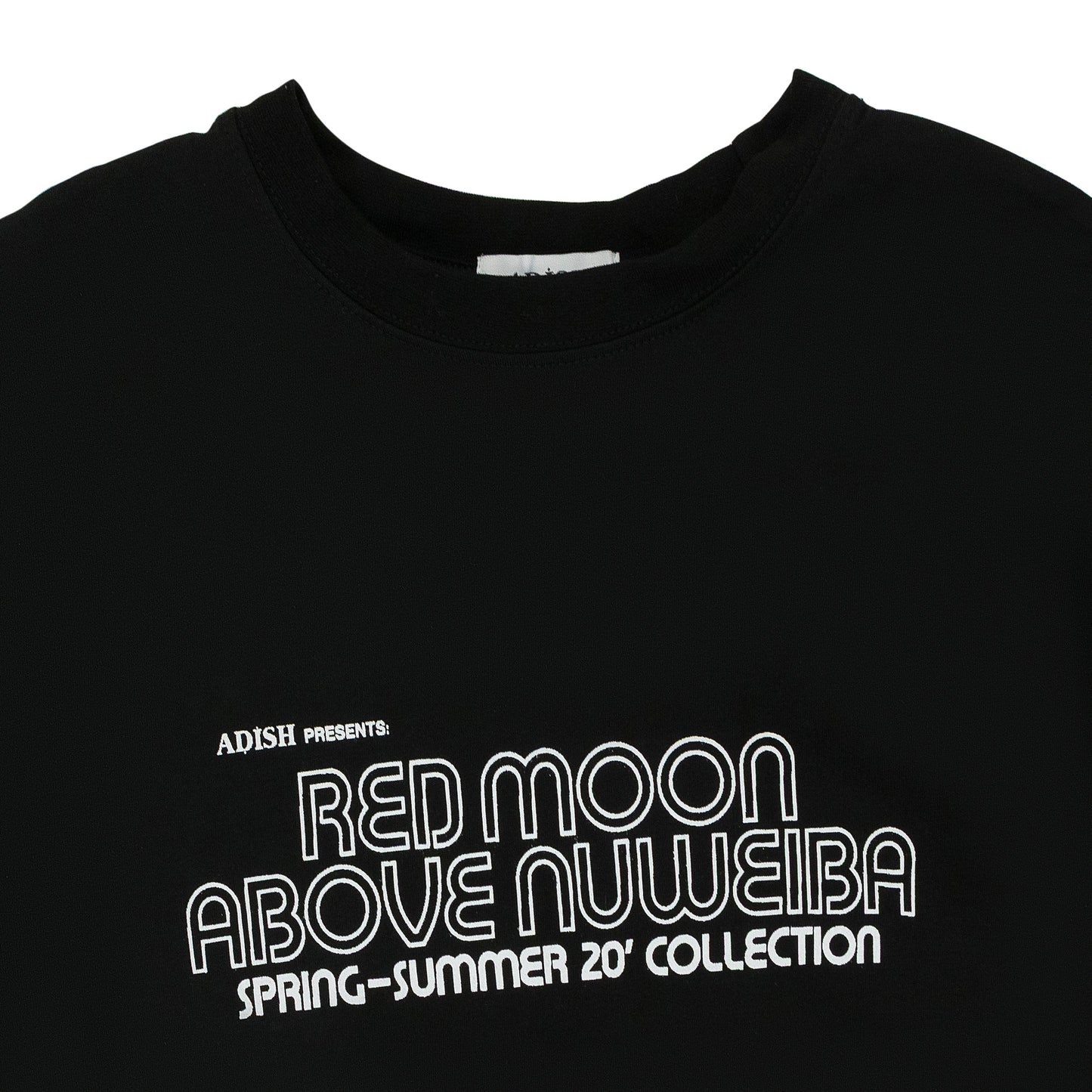 BLACK SHORT SLEEVE MOON ABOVE NUWEIBA T-SHIRT