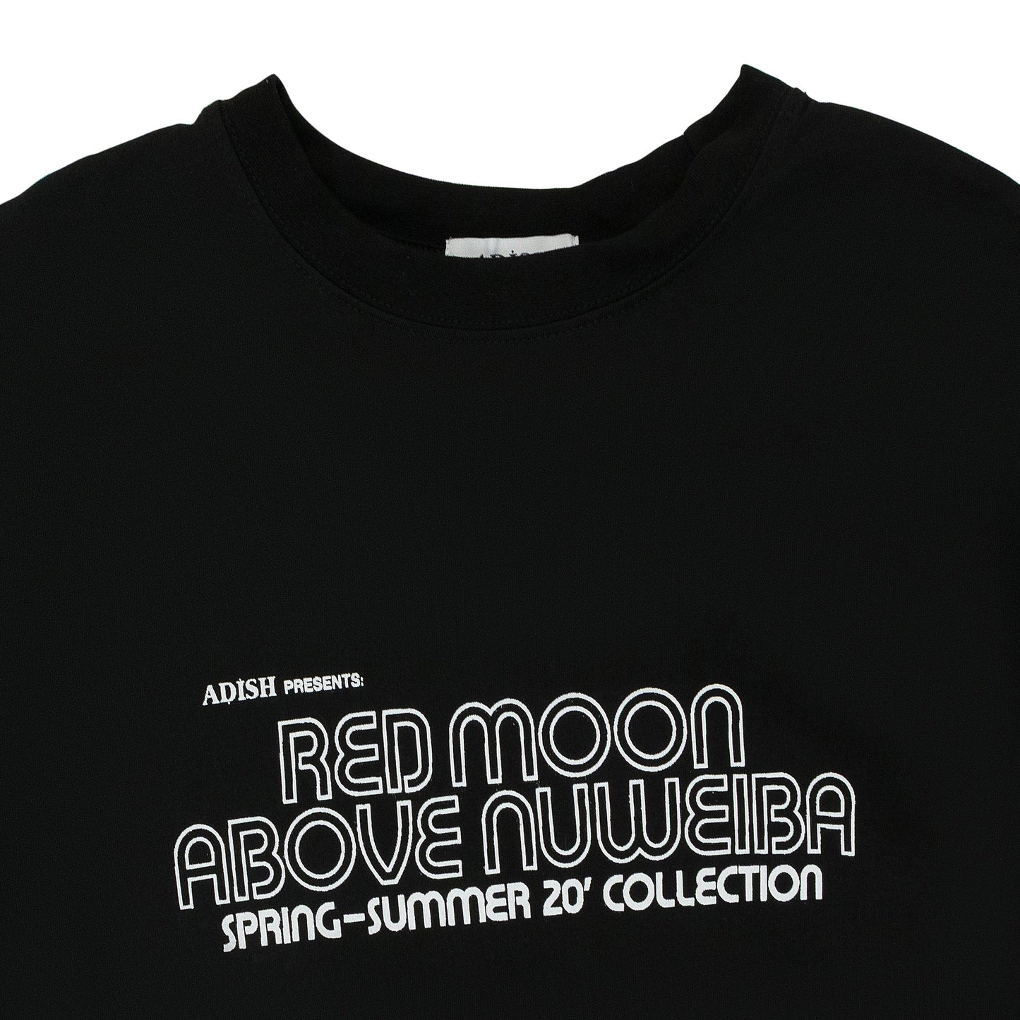 BLACK SHORT SLEEVE MOON ABOVE NUWEIBA T-SHIRT