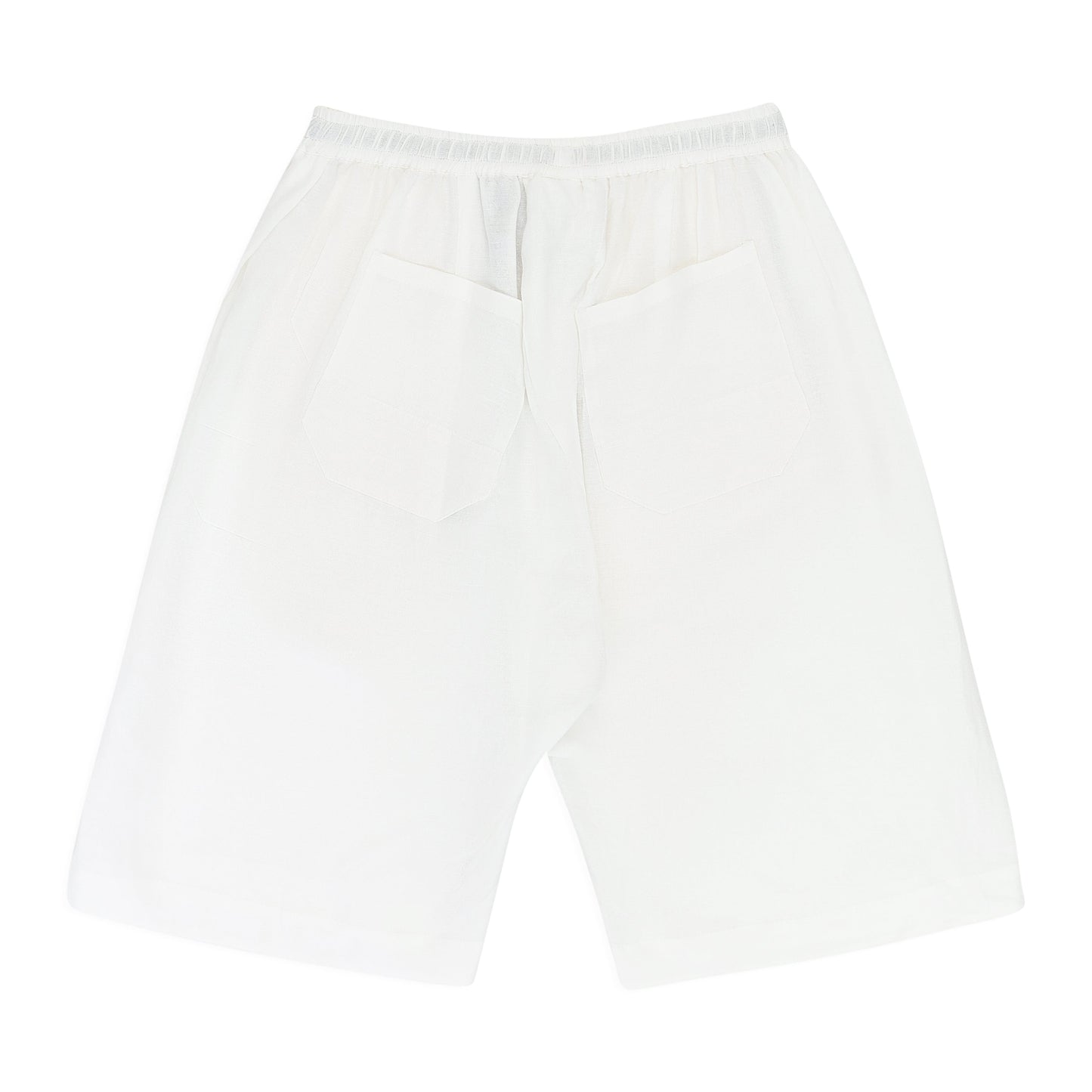 WHITE WIDE LEGGED SHORTS