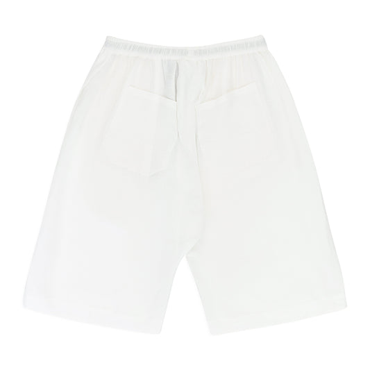 WHITE WIDE LEGGED SHORTS