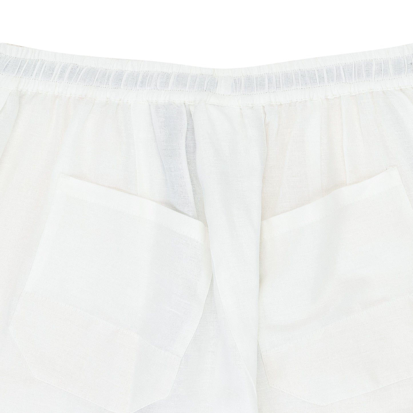WHITE WIDE LEGGED SHORTS
