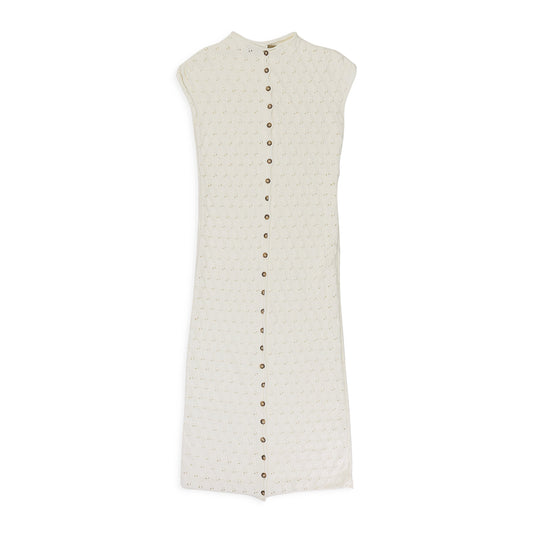 WHITE CHERRY CARDI SWEATER DRESS