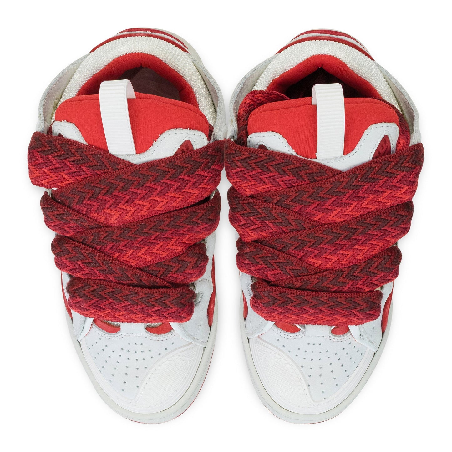 WHITE/RED BASKETS CURB SNEAKERS