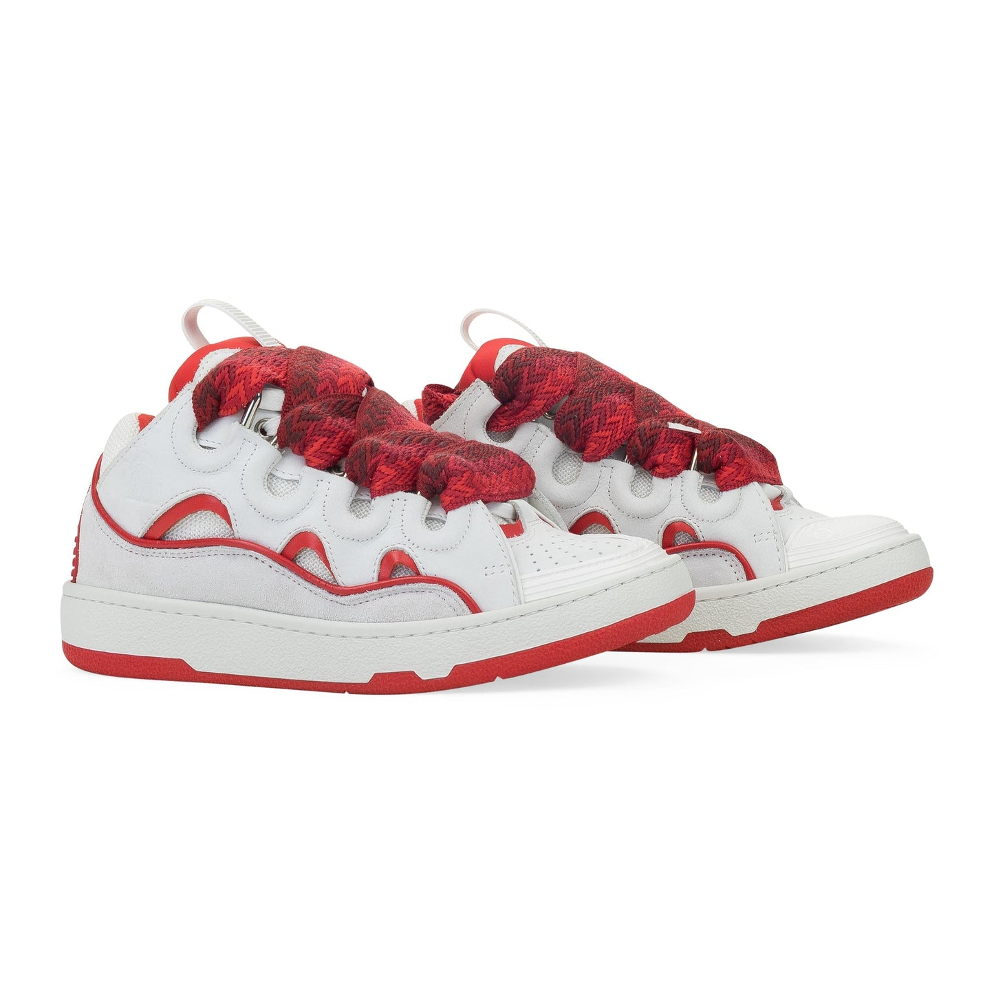 WHITE/RED BASKETS CURB SNEAKERS