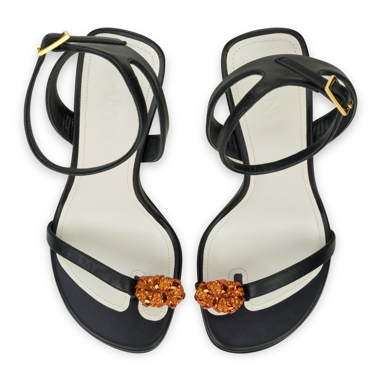 BLACK 95MM SWING SANDAL-MELODIE JEWELS HEELS