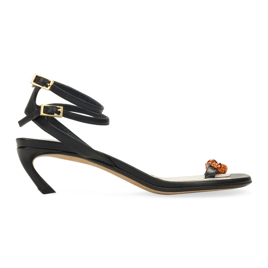 BLACK 45MM SWING SANDAL-MELODIE JEWEL PUMPS