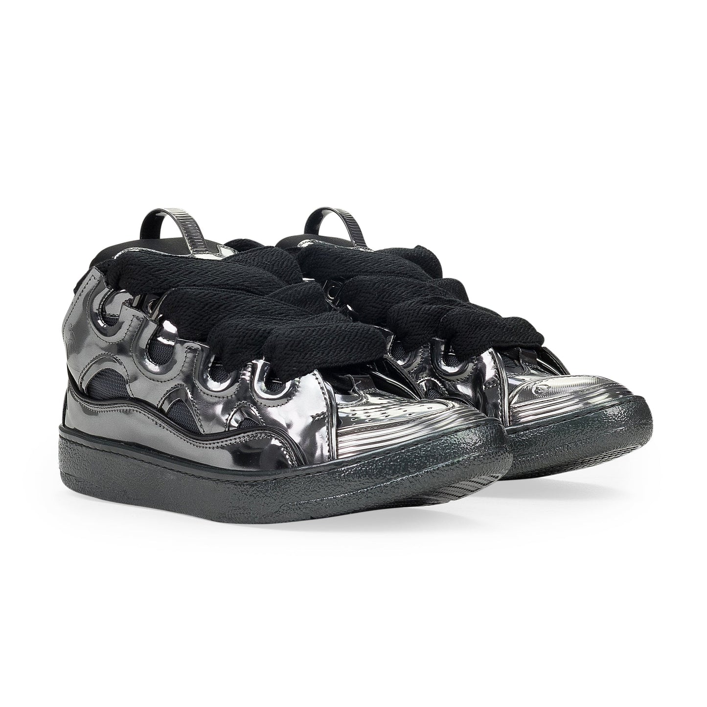 SILVER CURB SNEAKERS