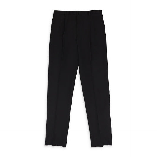 BLACK STRAIGHT LEG TROUSERS