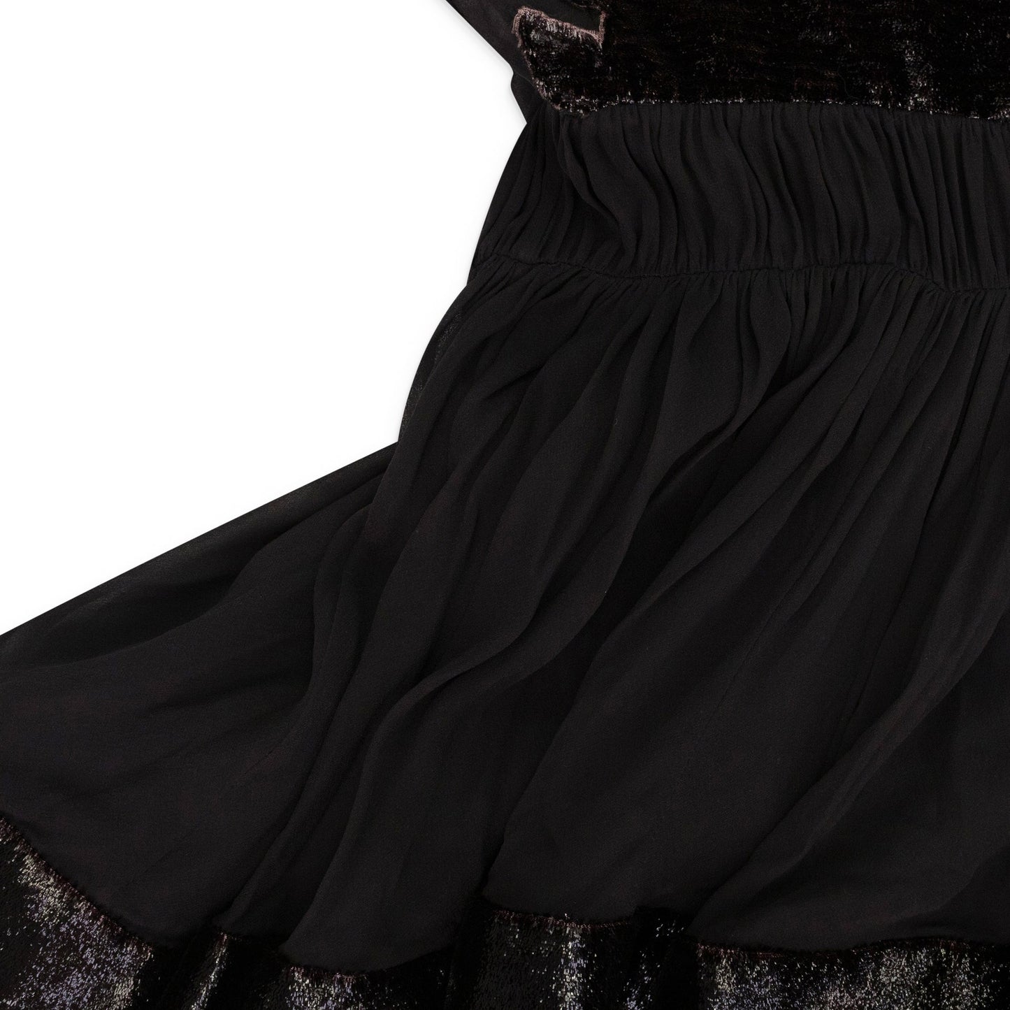 BROWN LACE V NECK FLARE SHORT DRESS