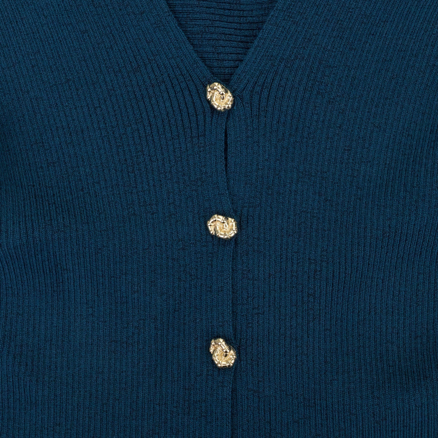 BLUE OPEN SHOULDER WAISTED CARDIGAN