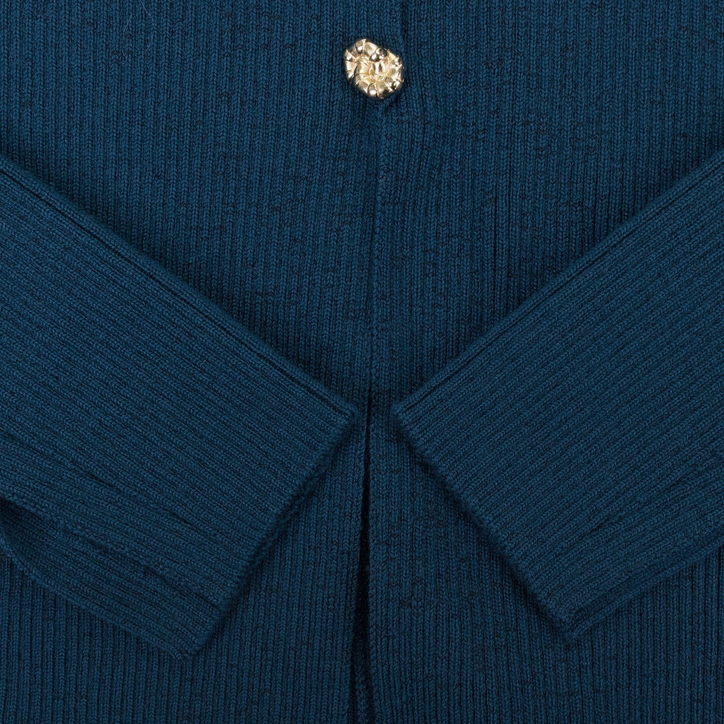 BLUE OPEN SHOULDER WAISTED CARDIGAN