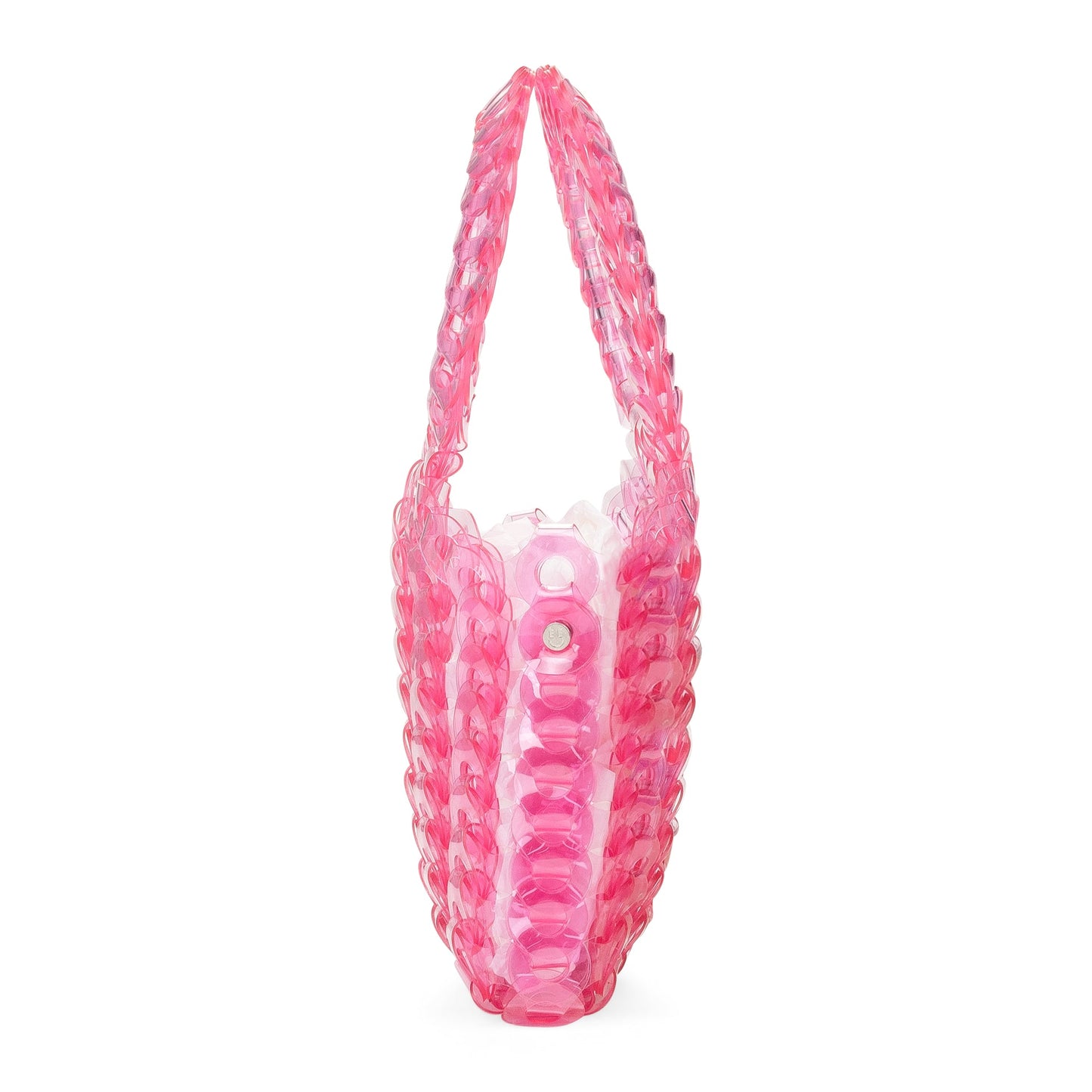 PINK SQUARE BASKET TINY TOTE BAG