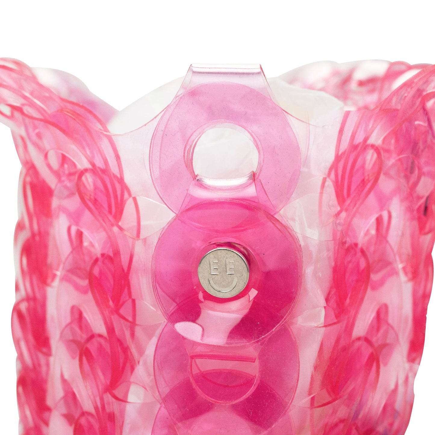 PINK SQUARE BASKET TINY TOTE BAG