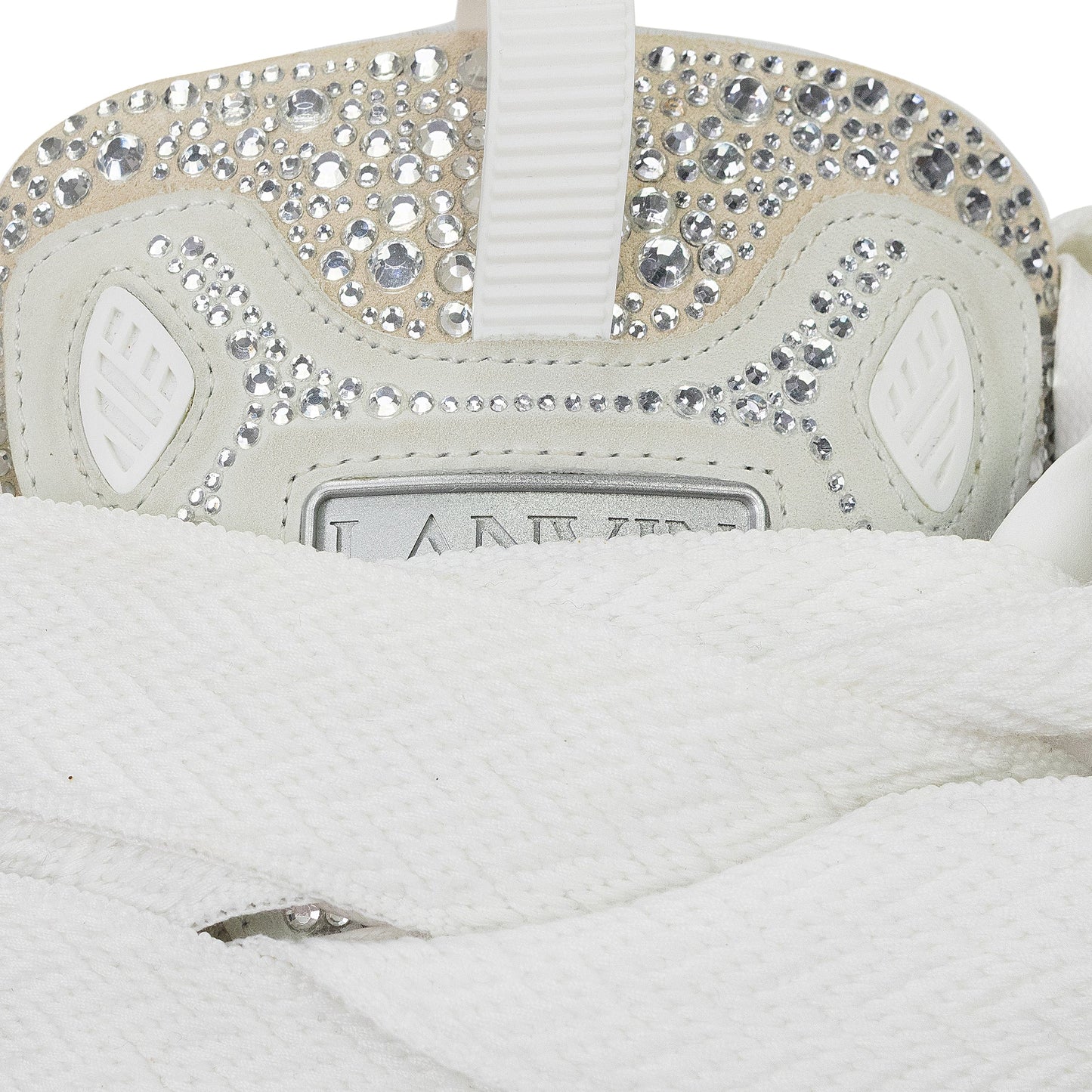 WHITE/SILVER CURB SNEAKERS