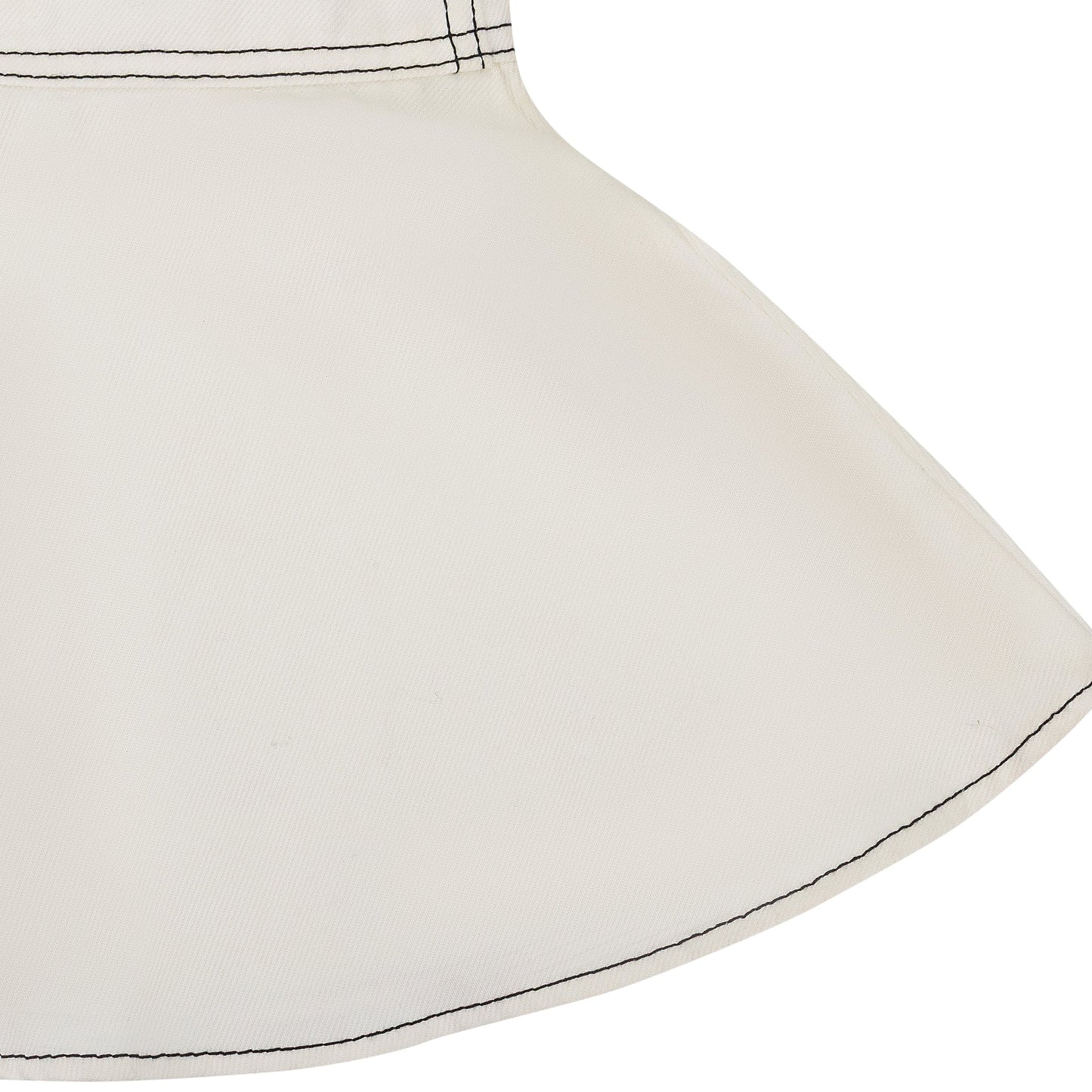 WHITE DENIM FLARED SKIRT