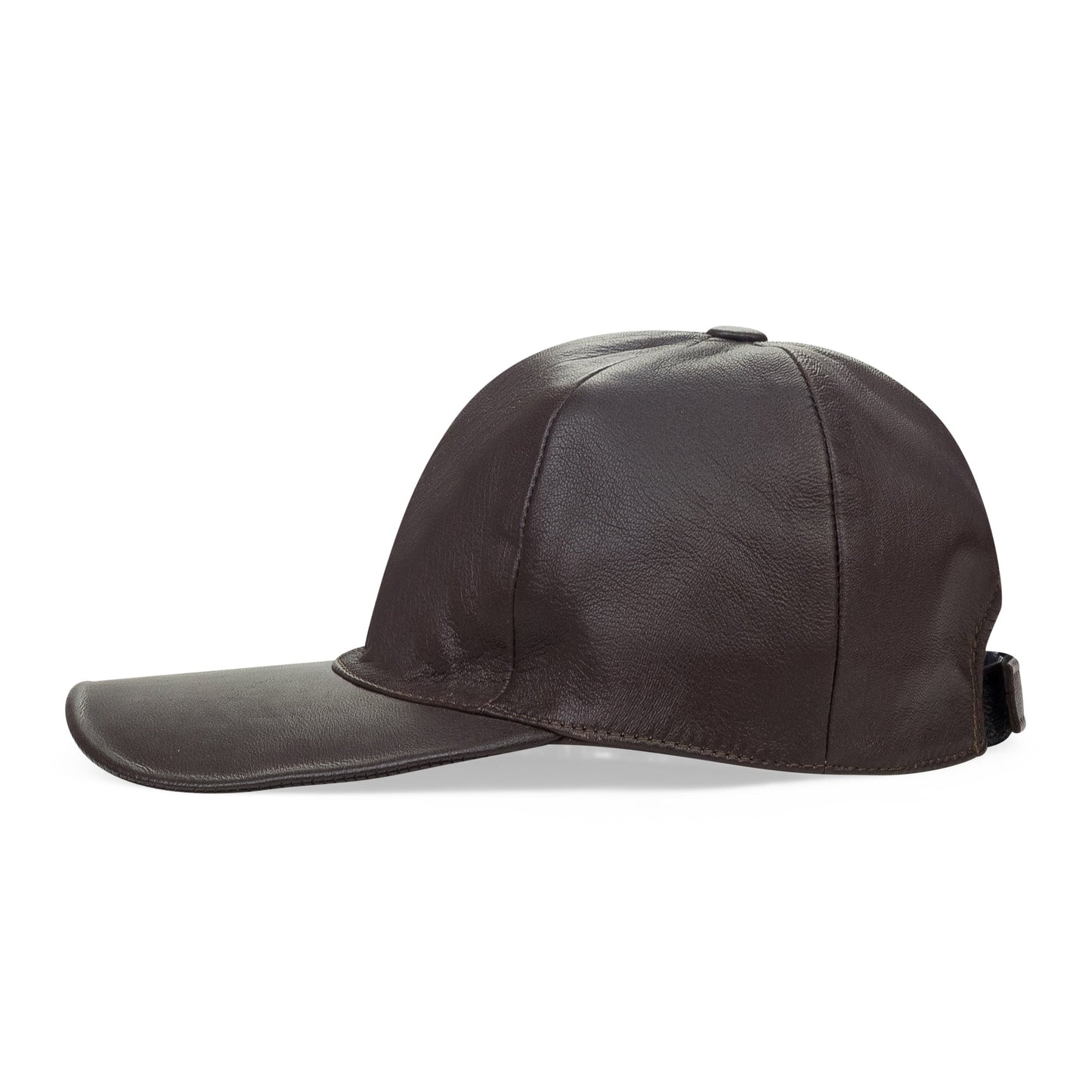 BROWN LEATHER BASEBALL CAP