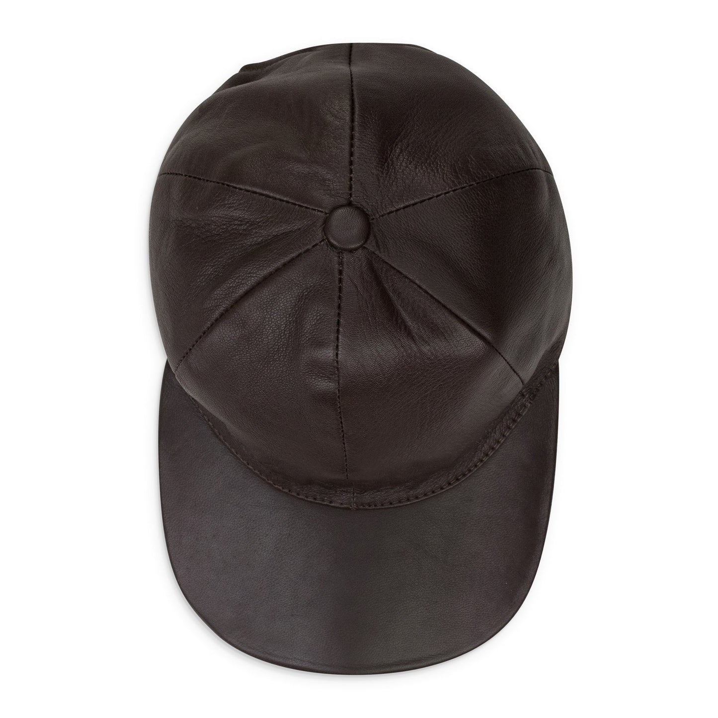 BROWN LEATHER BASEBALL CAP