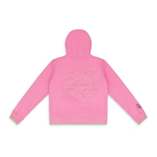 PINK ZIP UP HOODIE