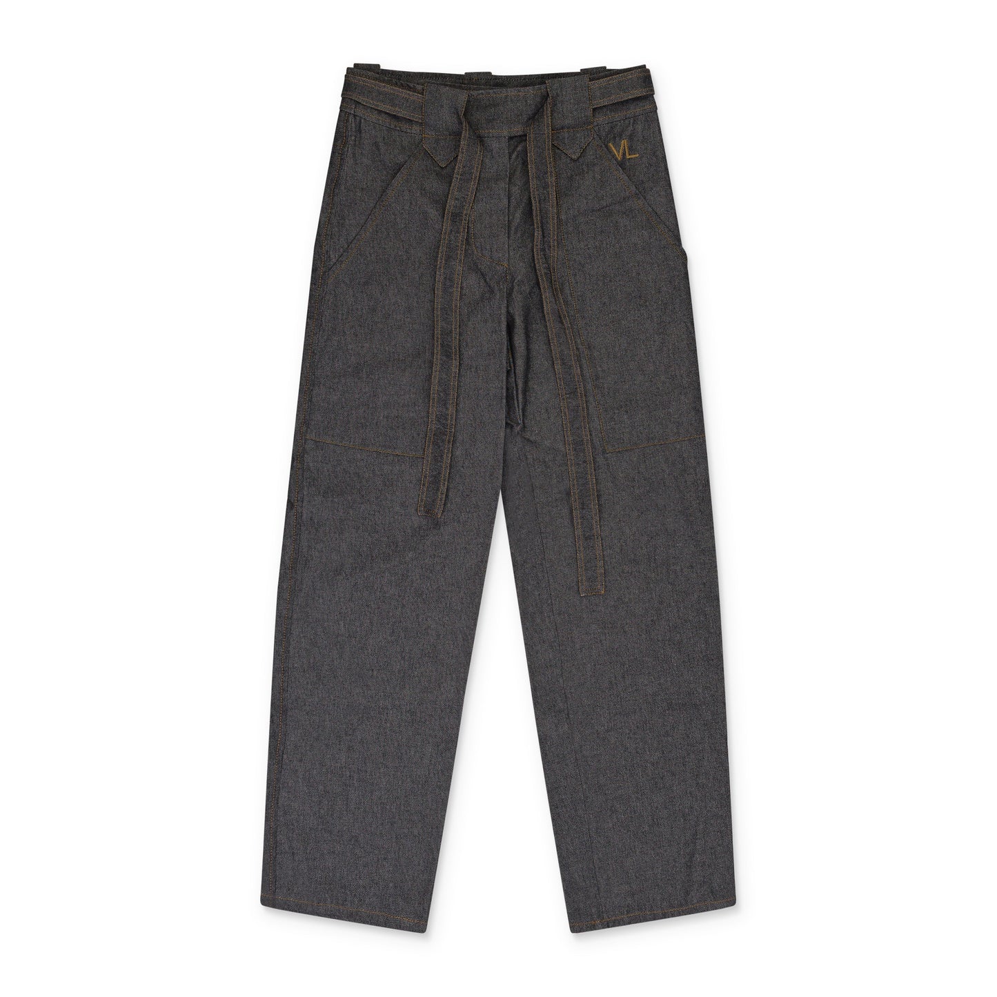 GREY CARROTS STRAIGHT PANTS