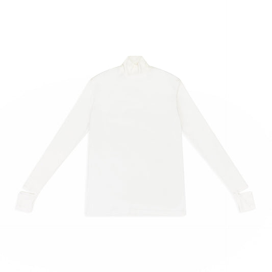WHITE TILLOU COTTON SINGLE JERSEY T-SHIRT