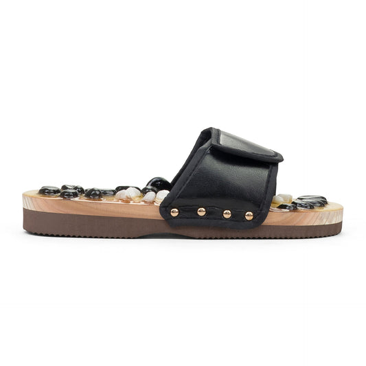 BLACK MASSAGE SANDALS