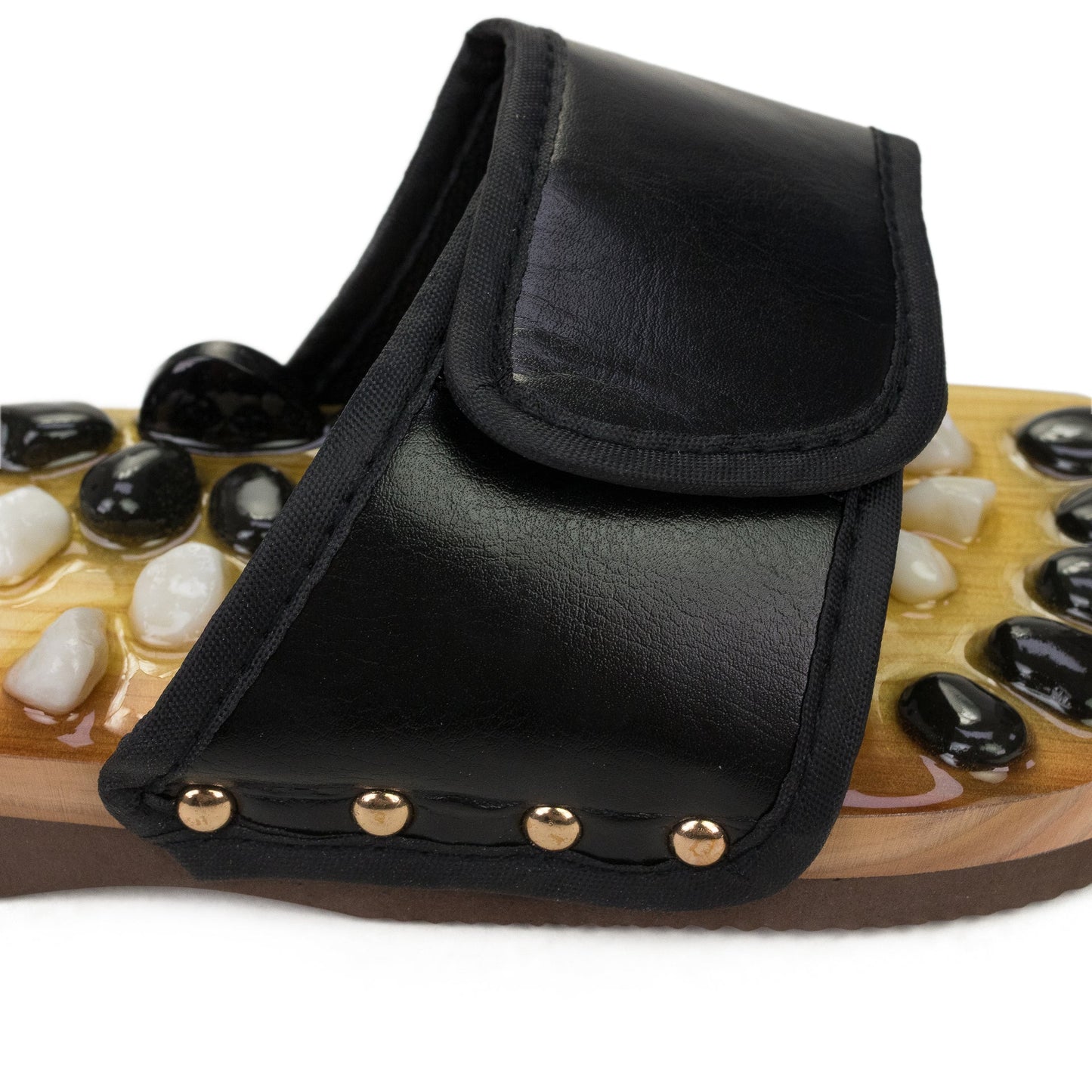 BLACK MASSAGE SANDALS