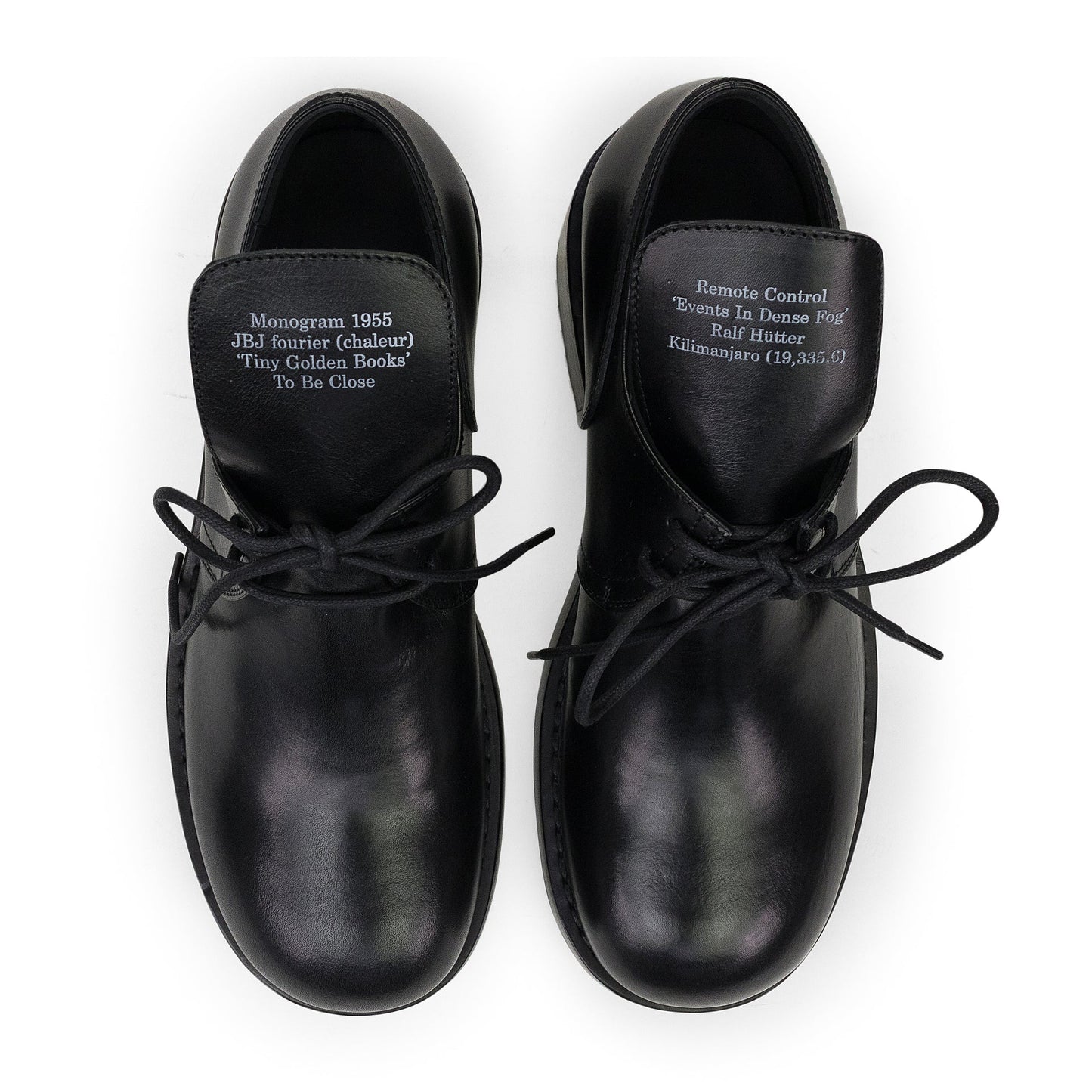 BLACK LACED UP LOW OXFORDS