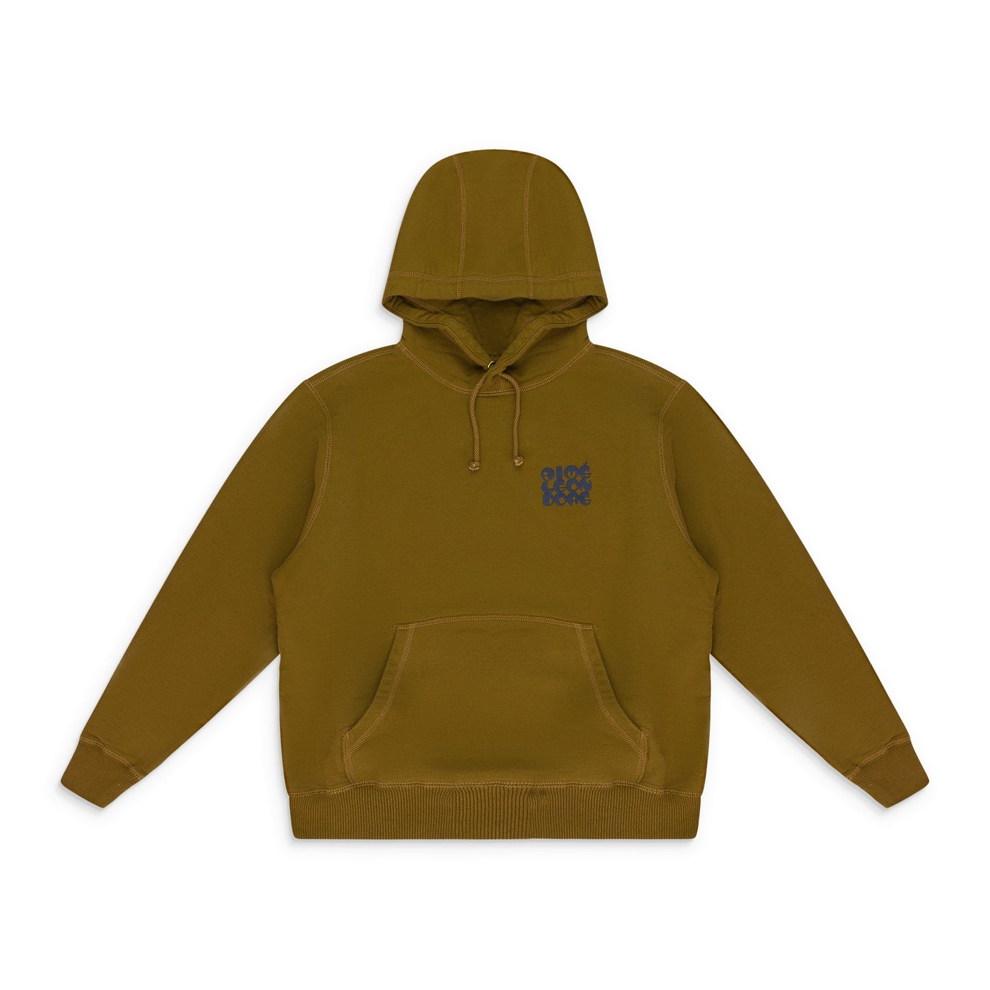 BROWN STACKED LOGO HOODIE