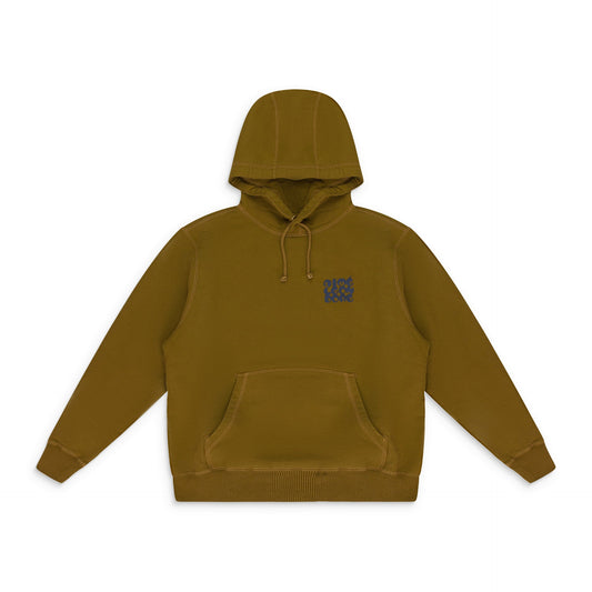BROWN STACKED LOGO HOODIE