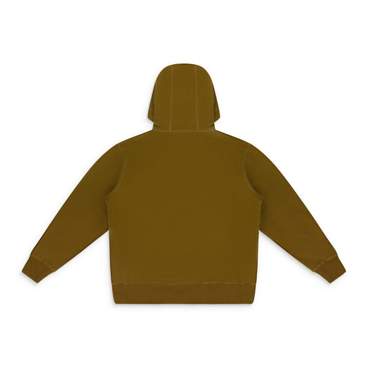 BROWN STACKED LOGO HOODIE