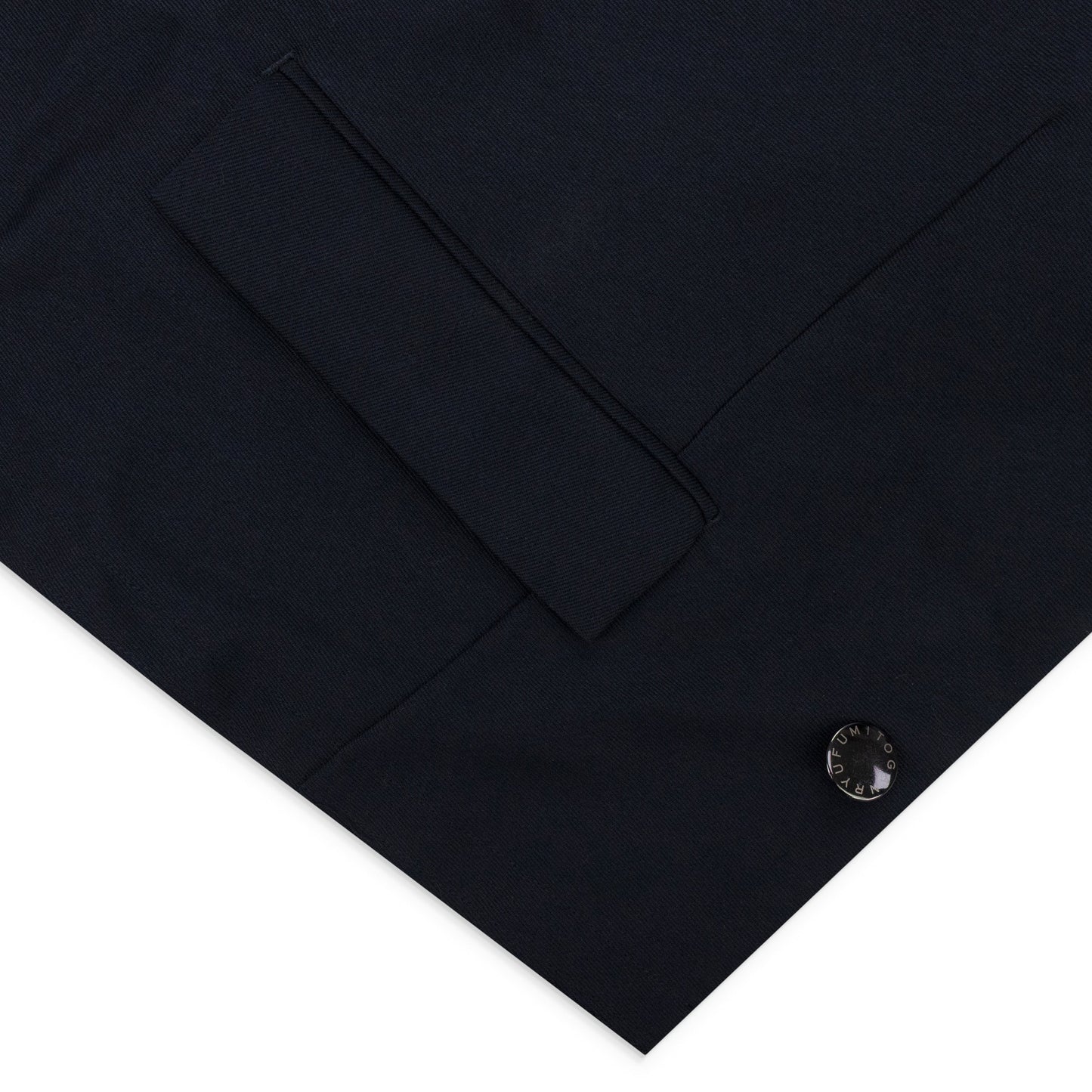 NAVY DRAPED BLAZER