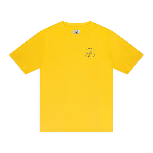 YELLOW NEW BALANCE GARMENT DYED T-SHIRT
